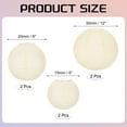 thumbnail image 2 of 6Pcs 6"8"12" Linternas de papel redondas decorativas colgantes de color blanco crema, 2 of 7