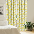 thumbnail image 2 of Ambesonne Abstract Curtains, Dotted Rounds Quirky, Pair of 28"x95", Mustard Pale Taupe White, 2 of 5