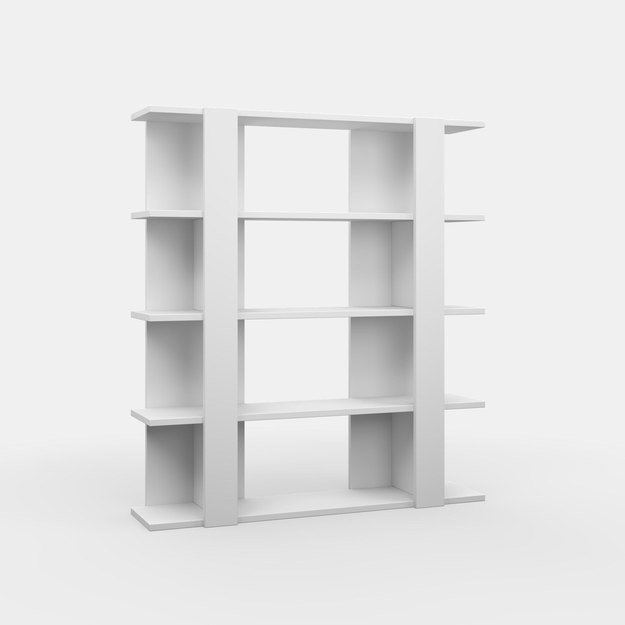 Ada Home Decor 4 Shelf Bookcase Multiple Tier Open Shelf Modern Book Shelves, White