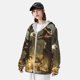 thumbnail image 3 of Balery Dinosaur Bald Eagle Sudadera ligera de manga larga con capucha y protección solar UPF 50+ para hombre y mujer, ideal para pesca y running-3X-Large, 3 of 7