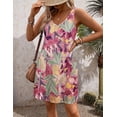 thumbnail image 4 of Zeagoo Women T Shirt Dress with Pockets Summer Beach Dress for Women V Neck Sun Dress Women Short Mini Dress A Line Dress, 4 of 6