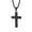 black no chain, variant on Unisex Stainless Steel Hip Hop Punk Irregular Honeycomb Pattern Cross Pendant Amulet Crucifix Necklace Simple Jewelry Gold Free Chain