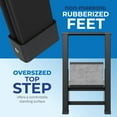 thumbnail image 5 of Sorfey 1-Step Step Ladder Slim, Anti-Slip Foldable Ladder Step Stool, Gray Wood & Black, 5 of 8