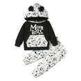 thumbnail image 2 of Newborn Infant Baby Boy Pant Suit 6M 12M 18M 24M Cartoon Ear Decoration Letter Printing Big Pocket Sweater High Waist Trouser, 2 of 10