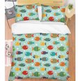 thumbnail image 3 of 3D peces de colores de dibujos animados Sealife Funda nórdica Juego de edredón Set de ropa de cama, 3 of 3