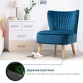 thumbnail image 5 of Resenkos Armless Accent Chair, Wingback Sofa Chair,Reading Chair,Modern Armless Velvet Accent Chair with Wood Legs-Blue, 5 of 8