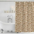 thumbnail image 2 of Brown Floral Shower Curtain Set - 48" x 72" Washable Bathtub Curtain with 12 Hooks, Vintage Rustic Flowers Botanical Spring Waterproof Fabric Stall Shower Curtains for Bathroom/Bathtub Décor, 2 of 6