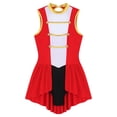 thumbnail image 5 of Haitryli Womens One Piece Circus Ringmaster Cosplay Costume Sleeveless Skirted Bodysuit Uniform Red S, 5 of 7