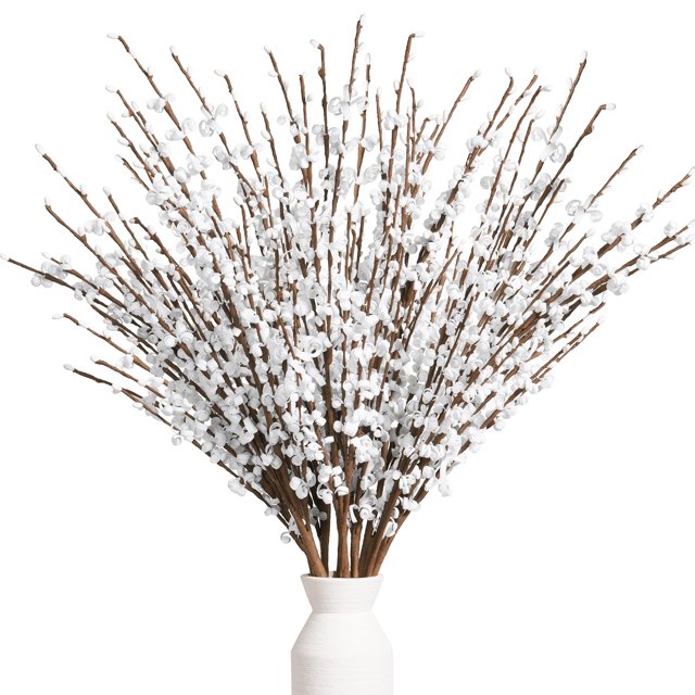 Houele - Flores artificiales de tallo largo para jarrón alto, ramas falsas, ramas de sauce , flores de jazmín sintético, relleno de jarrón para Houele NA