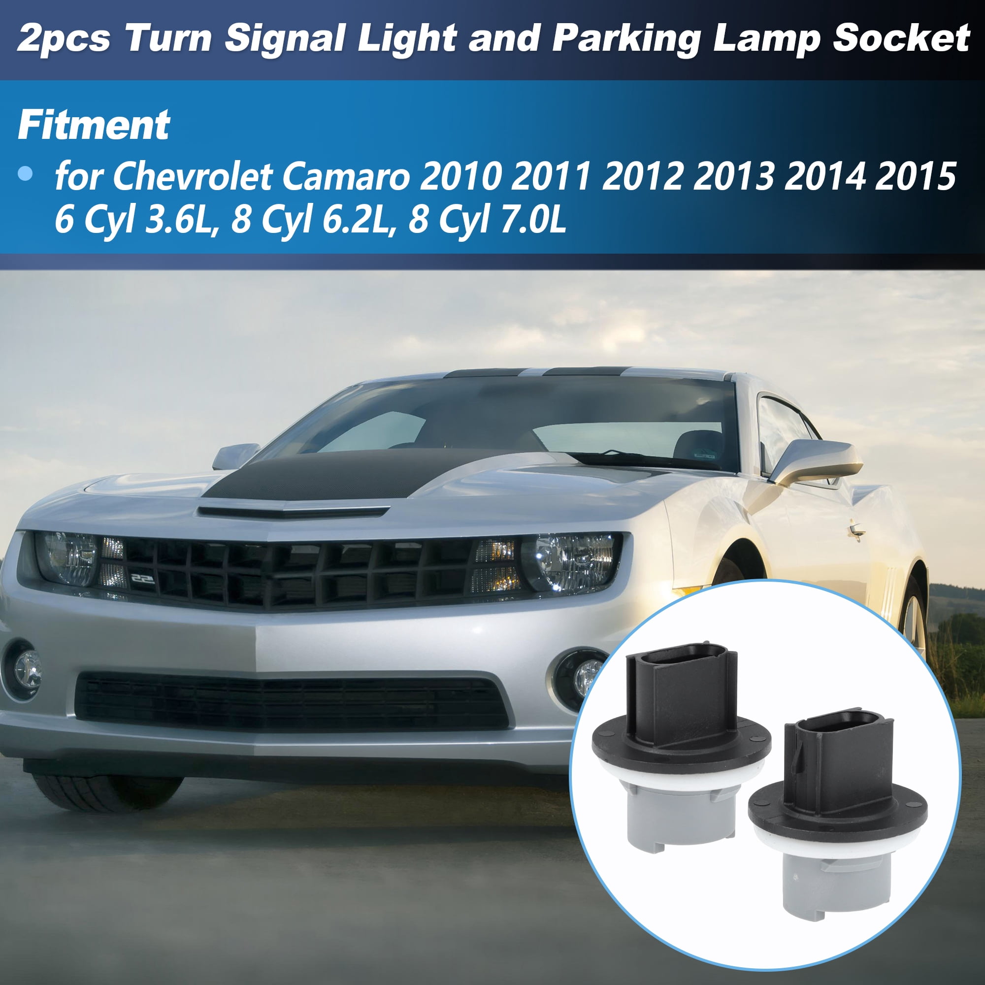Unique Bargains 2 Pcs Turn Signal Socket Base for Chevrolet Camaro 2010-2015