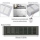 thumbnail image 2 of Rejilla de ventilación rectangular, Rejilla de ventilación rectangular, Rejilla de ventilación de aire, Rejilla de ventilación rectangular, 80 x 300 mm 2 piezas negro, 2 of 5