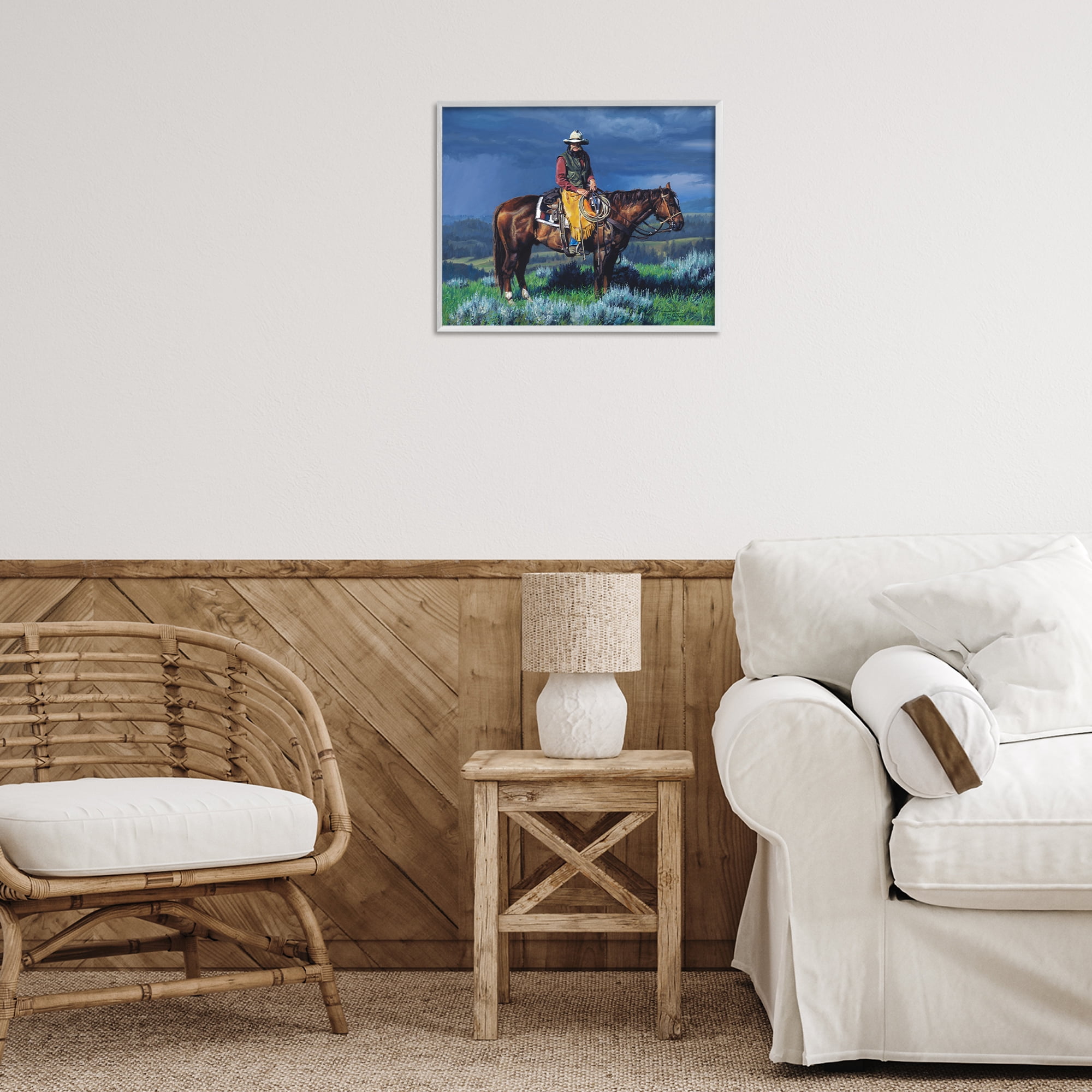 Stupell Industries Before The Storm Animals & Insects Painting White Framed Art Print Wall Art, 20 x 16
