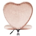 thumbnail image 4 of Impressions Vanity Heart 360 Degree, Armless Swivel Wheelbase Desk Chair with Cushion (Pink), 4 of 7