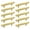 50mm long, variant on Pack Of 10 Gold Cabinet Handle Brushed Brass Drawer Pulls Square Rod Designs Decorative Handle for Kitchen & Dresser