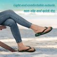 thumbnail image 4 of GZHJMY Cartoon Seahorse Green Flip Flop Casual Non-slip Thong Sandals for Women Men Beach Summer Slippers, L (38-39) Summer Slippers, 4 of 7