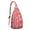 Pink-3, variant on White Daisy Sling Backpack - Clean Floral Aesthetic Crossbody Bag, Anti-Theft for Students
