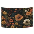 thumbnail image 6 of Yayeee Tapestry Wall Hanging for Bedroom 90" x 60" Living Room Home Wall Art Decor, Dark Floral Pattern, 6 of 7