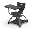 thumbnail image 2 of MooreCo Hierarchy Modern Plastic Enroll Tablet Chair with Cup Holder in Black, 2 of 3