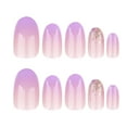 thumbnail image 6 of KUFptva Almond Press on Nails Glossy Fake Nails Stick on Nails in 12 Sizes 24Pcs French Nails Tips for Nails Art Decorations, 6 of 7