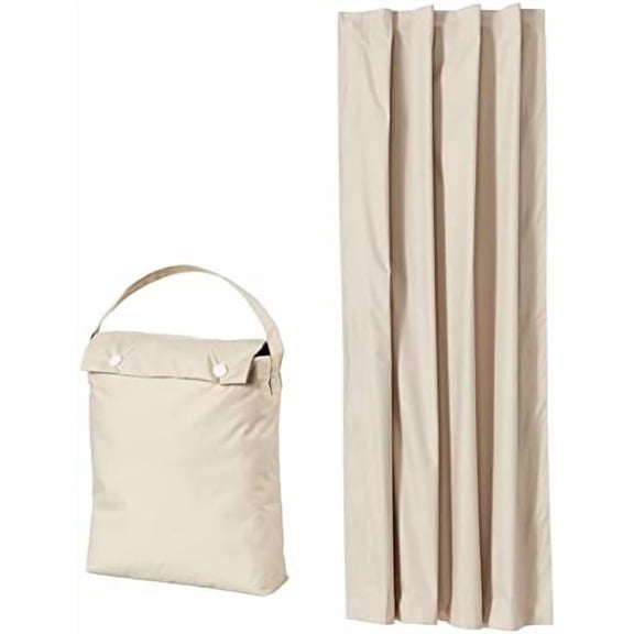 Portable Blackout Curtain Shade with Suction Cups, 50"W x 78"L, 1-Pack, Beige