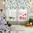 thumbnail image 5 of Blue Berry Curtain Valances for Windows, Kitchen Valance Window Treatments Panel 2 Pack, Summer Fruit Botanical Country Green Leaf Rod Pocket Short Curtains for Bathroom Bedroom 42 x 12 Inch, 5 of 8