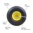 thumbnail image 4 of 15x6.00-6" Front Tire Assembly Replacement for 100 and 300 Series John Deere Riding Mowers - 2 pack, 4 of 6