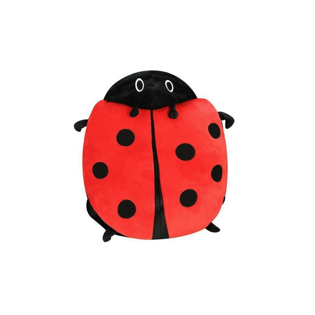 Almohada de mariquita portátil, peluche de mariquita, ideal para cumpleaños, Navidad y San Valentín, bonita almohada extraíble y cálida para adultos, 60 cm/23,6 pulgadas.