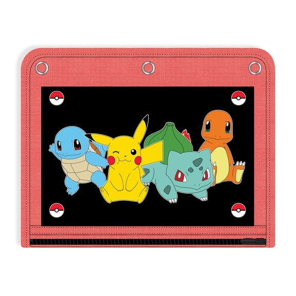 Pokémon Binder Pencil Pouch, Multi-Color, Unisex, 10.5inL x 8.25inH, New, Elementary School