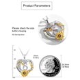 thumbnail image 4 of TANGPOET Sterling Silver Letter S Sunflower Initial Necklace for Women, 4 of 4