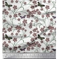 thumbnail image 1 of Soimoi Rayon Fabric Insect,Leaves & Flower Floral Fabric Prints by Yard 42 Inch Wide, 1 of 3