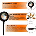 thumbnail image 4 of Sunset Lamp, 15 Colors LED Sunset Projection Lamp 360 Rotation USB 10 Adjustable Brightness Sunset Projector Romantic Decorative Atmosphere Lamp for B, 4 of 5
