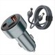 thumbnail image 1 of Cargador de Coche para Mini con Adaptador de Carga Rápida Multipuerto DC 5521 USB-C QC 3.0 y Cable de 3 Metros de Calibre 16 AWG., 1 of 5