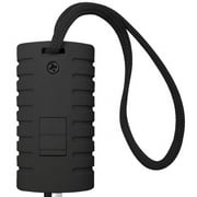The Weather Staion 42in Rain Umbrella, Auto Open, Compact, Black, Windproof