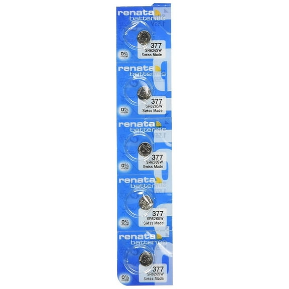 Renata 377 SR626SW SR626 AG4 LR626 Silver Oxide Mercury Free Electronic Batteries x 5
