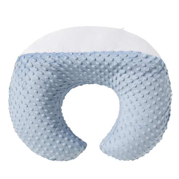 Almohada de lactancia DONOMILO con funda desmontable de lunares azules