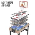 thumbnail image 4 of Realplay Tzumi 10-in-1 Multi Game Table for Arcade Games with Basketball, Foosball, Ping Pong, and More, 4 of 12