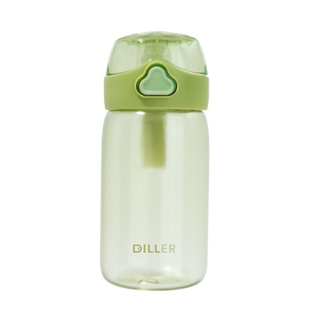 Taza de bebida Bewildely 350ml portátil para gimnasio hogar escuela oficina Camping Teteras Verde