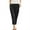 Black, variant on Elastic Waist Women Casual Pants Capri Ankle Trousers