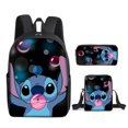 thumbnail image 1 of MINISO Disney Stitch Anime 3Pcs/Set Backpack Student School Shoulder Bag Kids Cute Travel Backpack Children Birthday Gift, 1 of 4