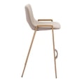 thumbnail image 4 of Desi Counter Stool Beige & Gold Counter Stool, Modern Style, Plush and durable faux leather fabric, Plywood, Indoor Bar, 4 of 10