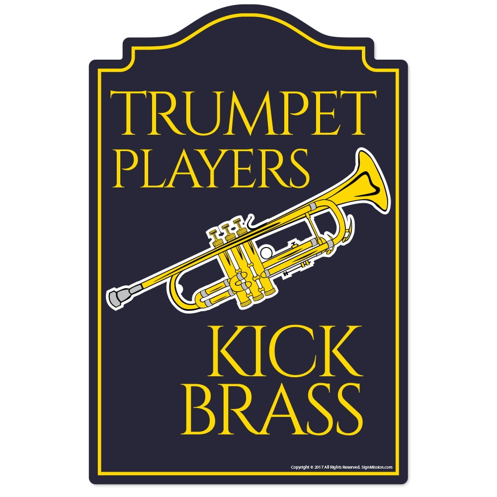 Beware Of Trombone Player Rustic Sign SignMission Classic Plaque Decoration 