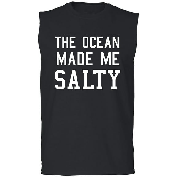 The Ocean Made Me Salty Adult Sleeveless Tee