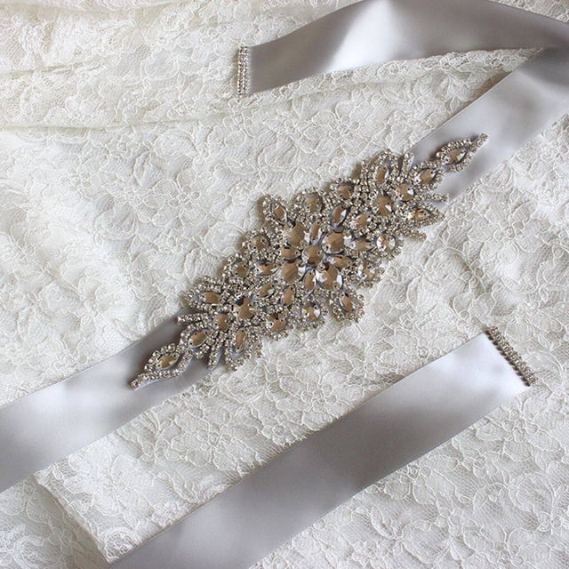 fastboy Rubans de Mariage Robe de Ceinture de Mariée Prom Ceintures Cristal Soirée Partie Strass à la Main Ceinture