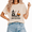 1-apricot, variant on Cozymy Chick or Treat Vintage Washed Casual Tee Womens Crewneck Witch Chicken Halloween Shirt