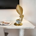 thumbnail image 2 of Virelaxpo Gold Ginkgo Leaf Crystal Ball Desk Decor, Metal Art Sculpture for Home Office Bookshelf, 2 of 6