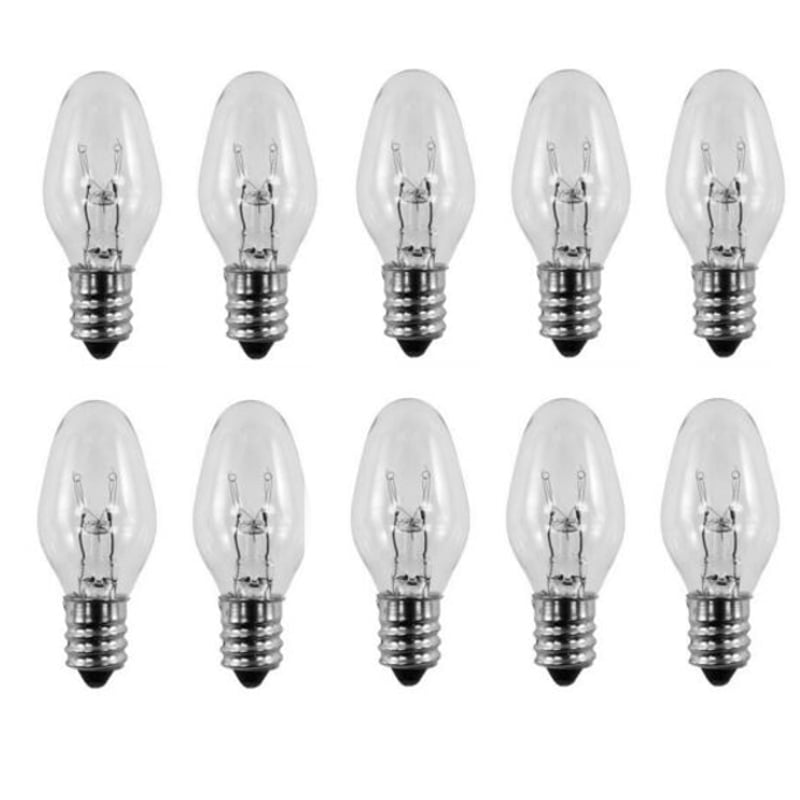 6 Pack Replacement Light Bulbs Small Screw in for Electric Wax Burner E14 10W 2700K Warm Light Up to 8000H Wax Melt Warmer Light Bulbs Edision Screw Bulbs