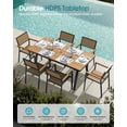 thumbnail image 2 of Harbweb 7-Piece Outdoor Patio Dining Set Rectangle Table Set, Teak, 2 of 7