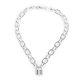 thumbnail image 2 of Collar de metal, colgante de candado simple único, collar simple, collar de moda, elegante y moderno, 2 of 14