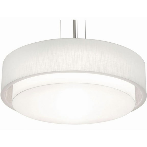 AFX  Sanibel 32'' LED Pendant - Satin Nickel Finish Linen White