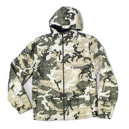 Mens Large Camoflauge Print Hooded Jacket L